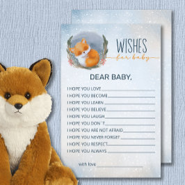 Baby Fox Snowly Winter Baby Shower Önskemål för Ba