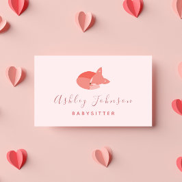 Baby Fox, spolning, matsäsong, matematik Visitkort