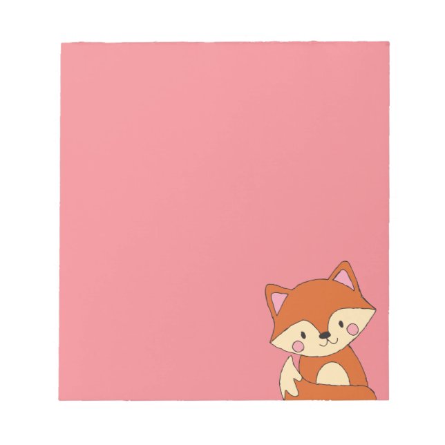 Baby Fox Teckning Cute Fox Art Baby Fox Design Anteckningsblock (Framsida)