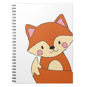 Baby Fox Teckning Cute Fox Art Baby Fox Design Anteckningsbok
