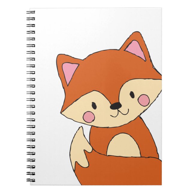 Baby Fox Teckning Cute Fox Art Baby Fox Design Anteckningsbok (Framsidan)