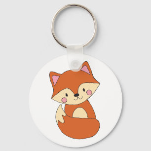 Baby Fox Teckning Cute Fox Art Baby Fox Design Nyckelring