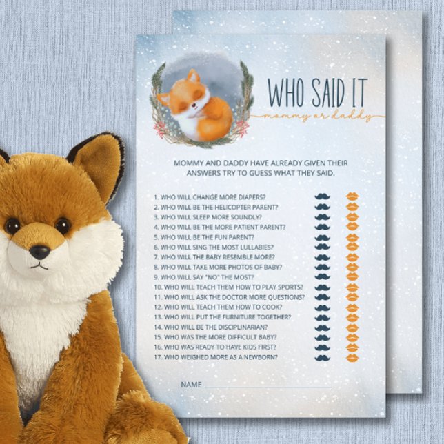 Baby Fox Winter som sa att det var Mamma pappa Gam (Skapare uppladdad)