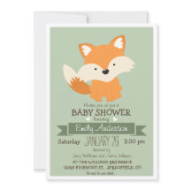Baby Fox, Woodland Baby Shower eller Sprinkle