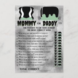Baby Frankenstein Baby Shower Game Anteckningskort