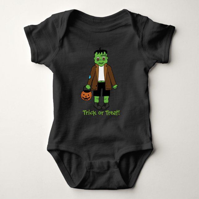 Baby Frankenstein - bus eller godis T-shirt (Framsida)