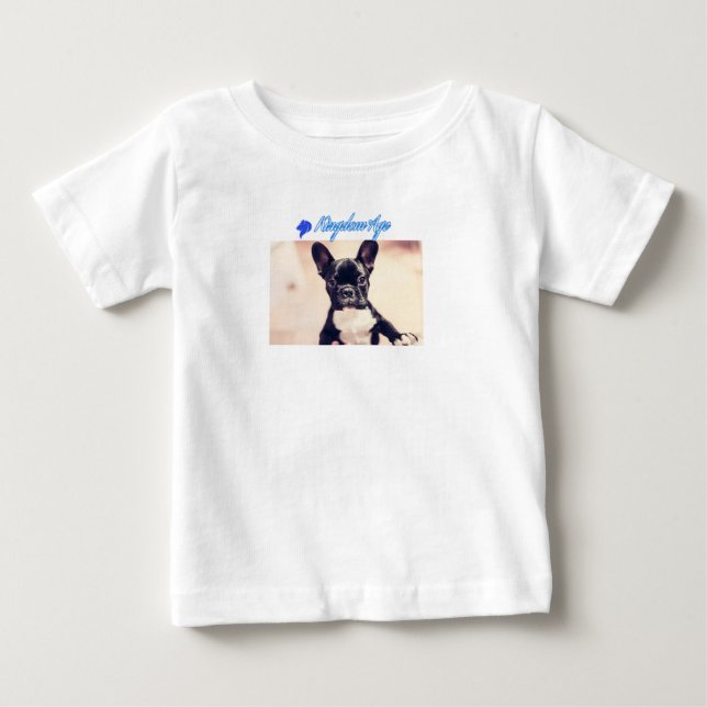 baby Fransk Bulldog T-Shirt Fransk Bulldog (Framsida)