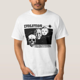 Baby, gamle man och skalleevolutionssekvens T-shir T Shirt