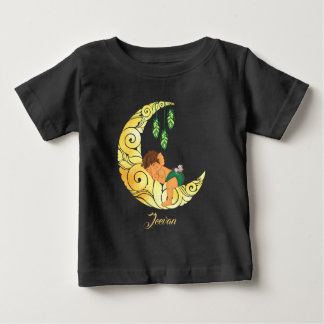 Baby Ganesha with golden moon and stars T Shirt