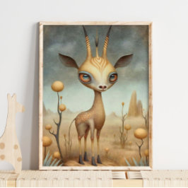 Baby Gazelle African Animal | Utskrift av Gazelle Poster