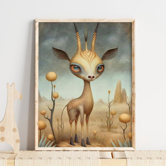 Baby Gazelle African Animal | Utskrift av Gazelle Poster