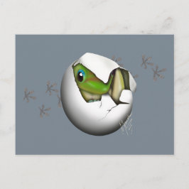 Baby Gecko in Egg Vykort