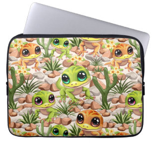 Baby Geckos Cute Tecknade figurer Laptop Fodral