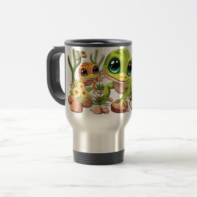 Baby Geckos Cute Tecknade figurer Resemugg (Framsida vänster)