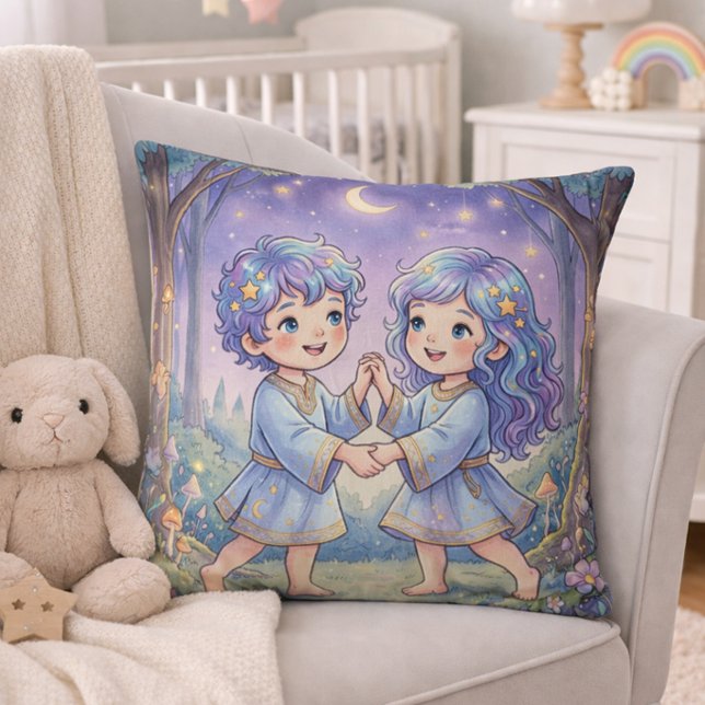 Baby Gemini Zodiac Nursery Kids Kudde (Skapare uppladdad)
