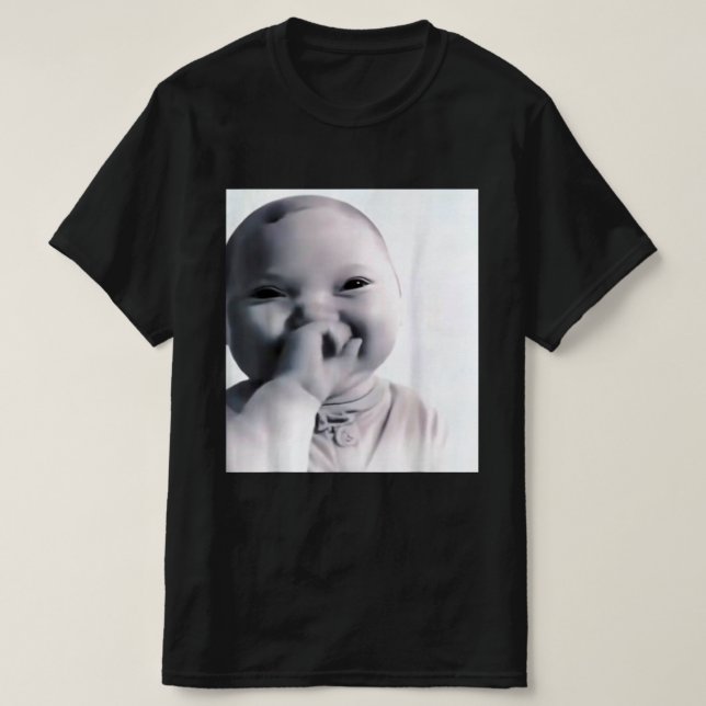 Baby gen z Meme ai Viral Giggling AI Laughing  T Shirt (Design framsida)