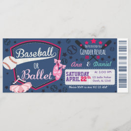 Baby gender: Ballbollar eller Ballet Inbjudningar