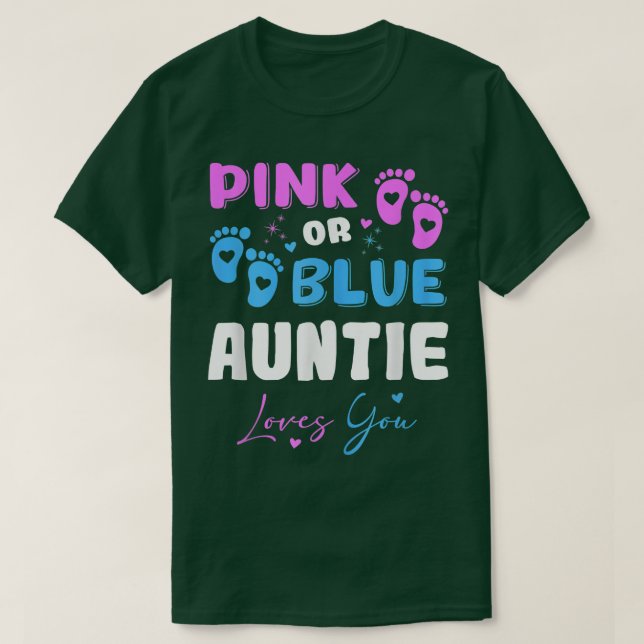 Baby Gender Reveal Auntie T Shirt (Design framsida)