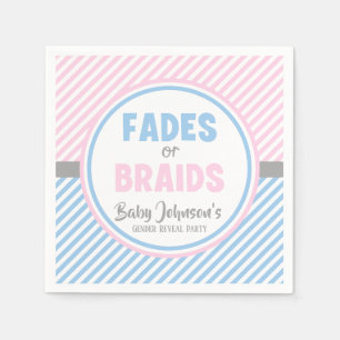 Baby Gender Reveal - Fader eller Braids Pappersservett