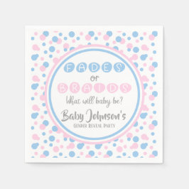 Baby Gender Reveal - Fades eller Braids Napkins Pappersservett