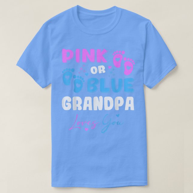 Baby Gender Reveal Grandpa T Shirt (Design framsida)