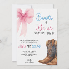 Baby gender reveal Invitation card  Inbjudningar