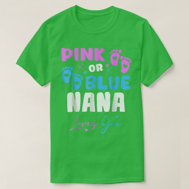 Baby Gender Reveal NANA T Shirt (Design framsida)