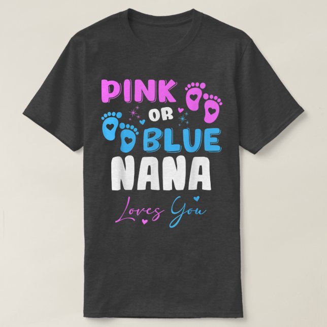 Baby Gender Reveal NANA T Shirt (Design framsida)