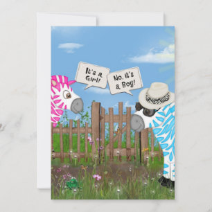 Baby Gender Reveal Party Inbjudningar