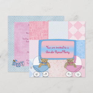 Baby Gender Reveal Party Inbjudningar