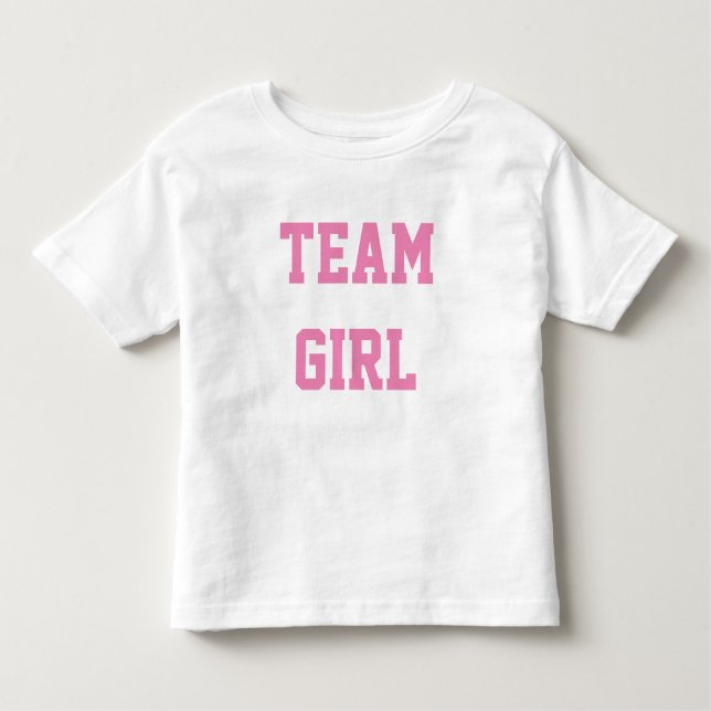 Baby Gender Reveal Party Shirt Team GIRL T-shirt (Framsida)