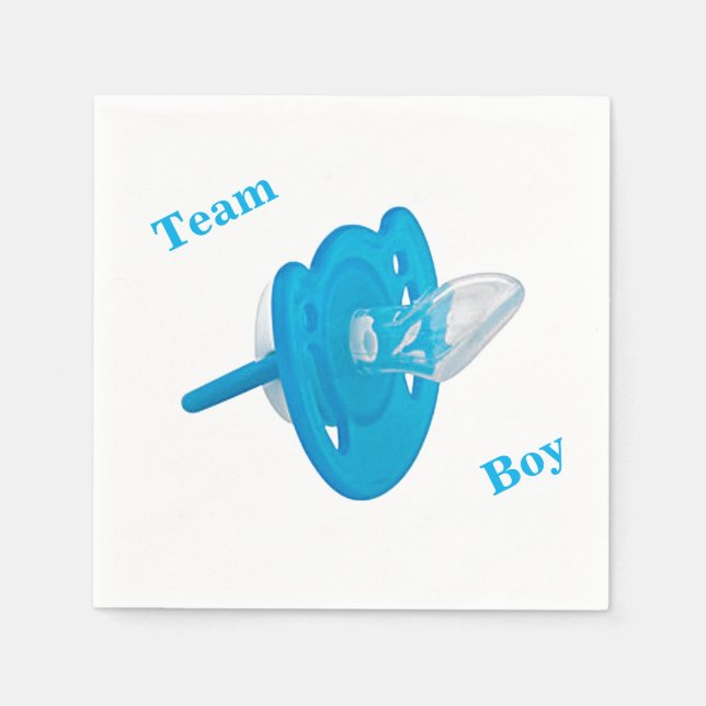Baby Gender Reveal Party - Team Boy Pappersservett (Framsidan)