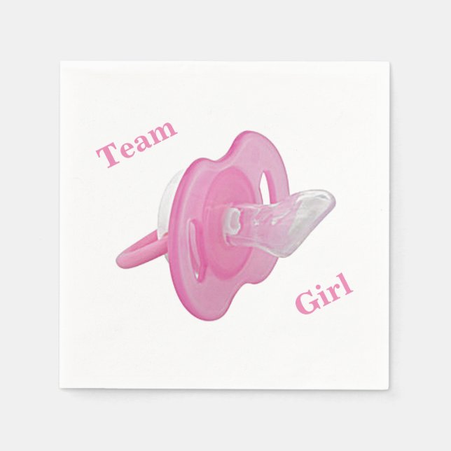 Baby Gender Reveal Party - Team Girl Pappersservet Pappersservett (Framsidan)