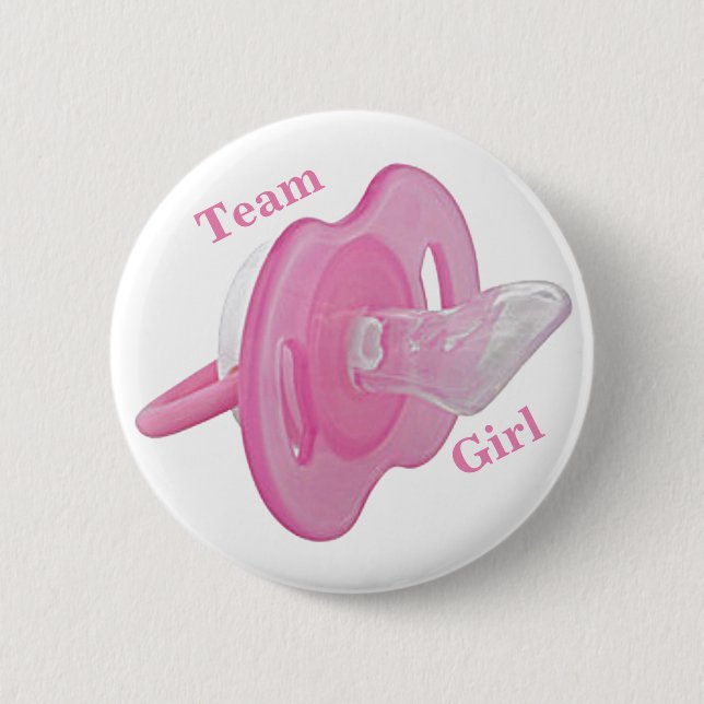 Baby Gender Reveal Party - Team Girl Rosa Knapp (Framsida)