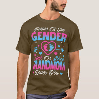 Baby Gender Reveal Rosa eller Blue Grandmamma Lo T Shirt