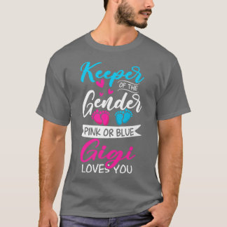 Baby Gender Reveal Shower Rosa eller Blue Gigi Kär T Shirt