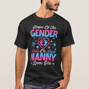 Baby Gender Reveal Shower Rosa eller Blue Nanny Kä T Shirt
