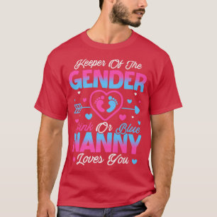 Baby Gender Reveal Shower Rosa eller Blue Nanny Kä T Shirt