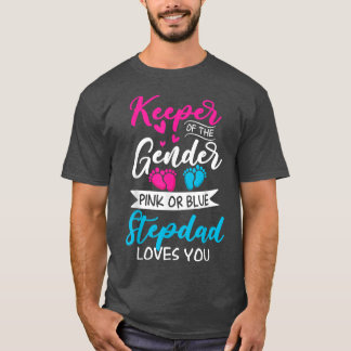 Baby Gender Reveal Shower Rosa eller Blue Stepdad T Shirt