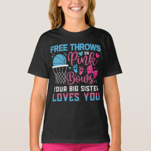 Baby Gender Visa lediga tunnor eller Rosa Bows-sys T Shirt