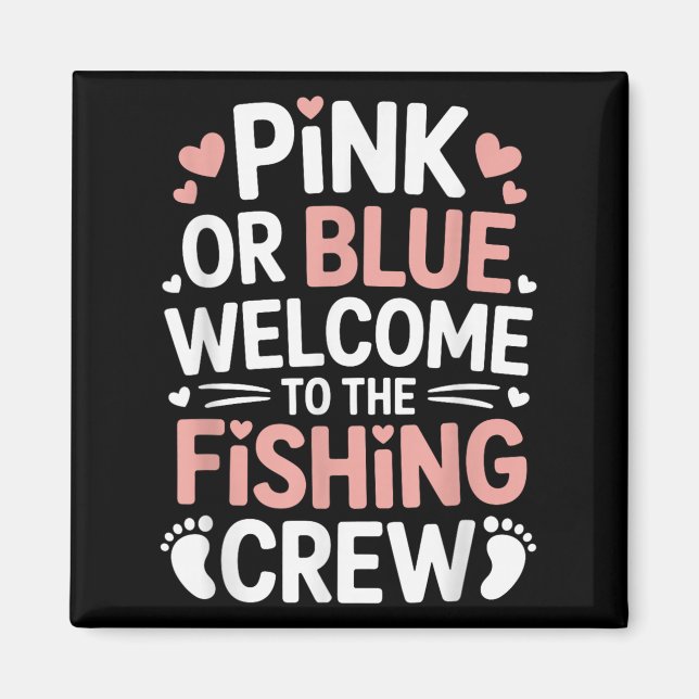 Baby Gender: Visa, nk eller blått välkomnande av f Magnet (Framsidan)