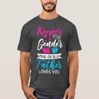 Baby Gender Visa Rosa eller Blå Far Kärlek T Shirt