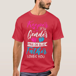 Baby Gender Visa Rosa eller Blå Far Kärlek T Shirt