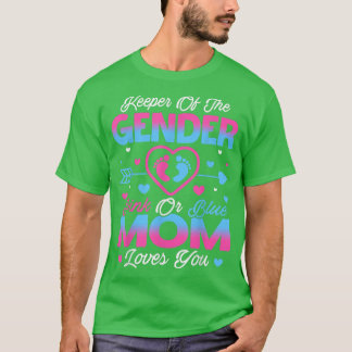 Baby Gender Visa Rosa eller Blå Mamma Kärlek Y T Shirt
