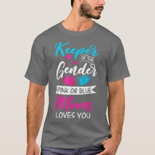 Baby Gender Visa Rosa eller Blå Mamma Kärlek Y T Shirt