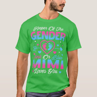 Baby Gender Visa Rosa eller Blå Mimi Kärlek T Shirt