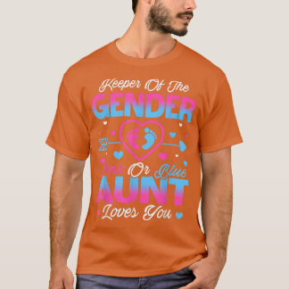 Baby Gender Visa Rosa eller Blå Moster Kärlek T Shirt