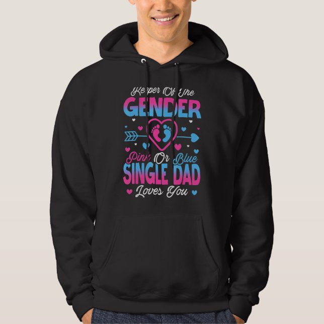 Baby Gender: Visa Rosa eller Blå Pappa Hoodie (Framsida)