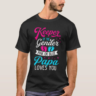 Baby Gender Visa Rosa eller Blå Pappa Kärlek T Shirt