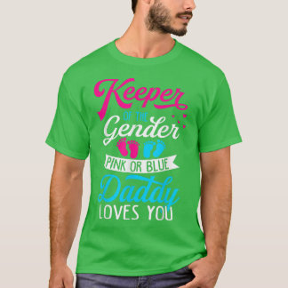 Baby Gender Visa Rosa eller Blå pappa Kärlek T Shirt